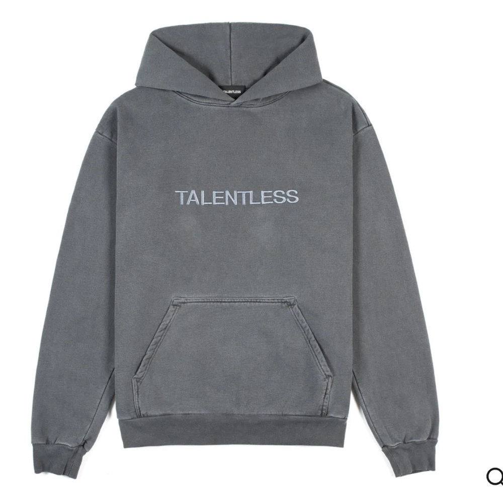 Talentless washed fabric circle embroidery hoodie heavy duty - Picture 4 of 10